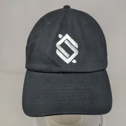 Monogram Slideback Hat Black One Size Embroidered Adjustable 6 Panel
