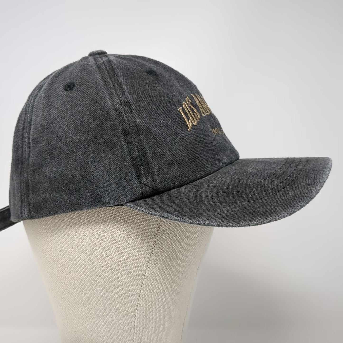 Linea Style Los Angeles Baseball Cap Gray Gold One Size Cotton Slideback Hat