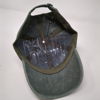Unbranded Slideback Hat Green OSFA Adjustable Vented Holes 6 Panel Blank