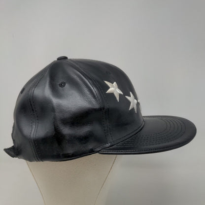 Hatco Men's Slideback Hat Black Adjustable 100% Polyurethane Stars