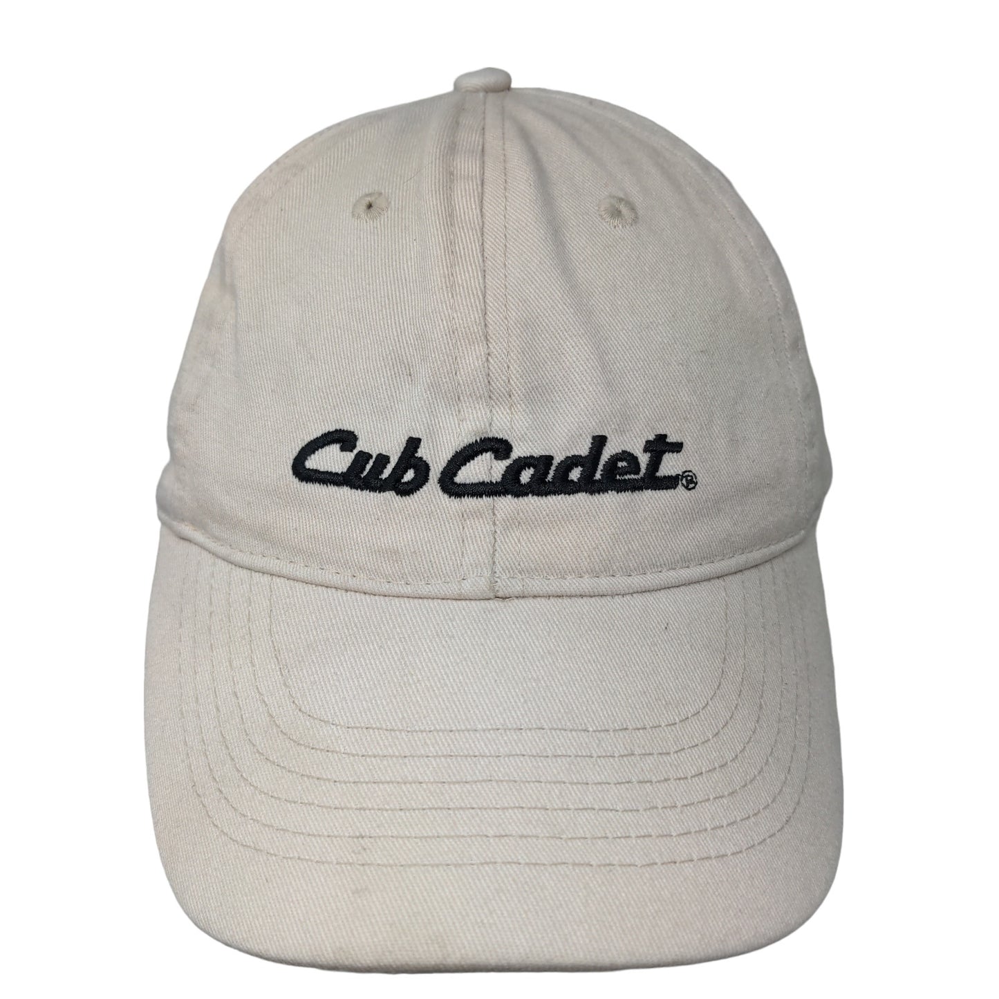 Cub Cadet Men's Strapback Hat Tan Embroidered Logo 100% Cotton