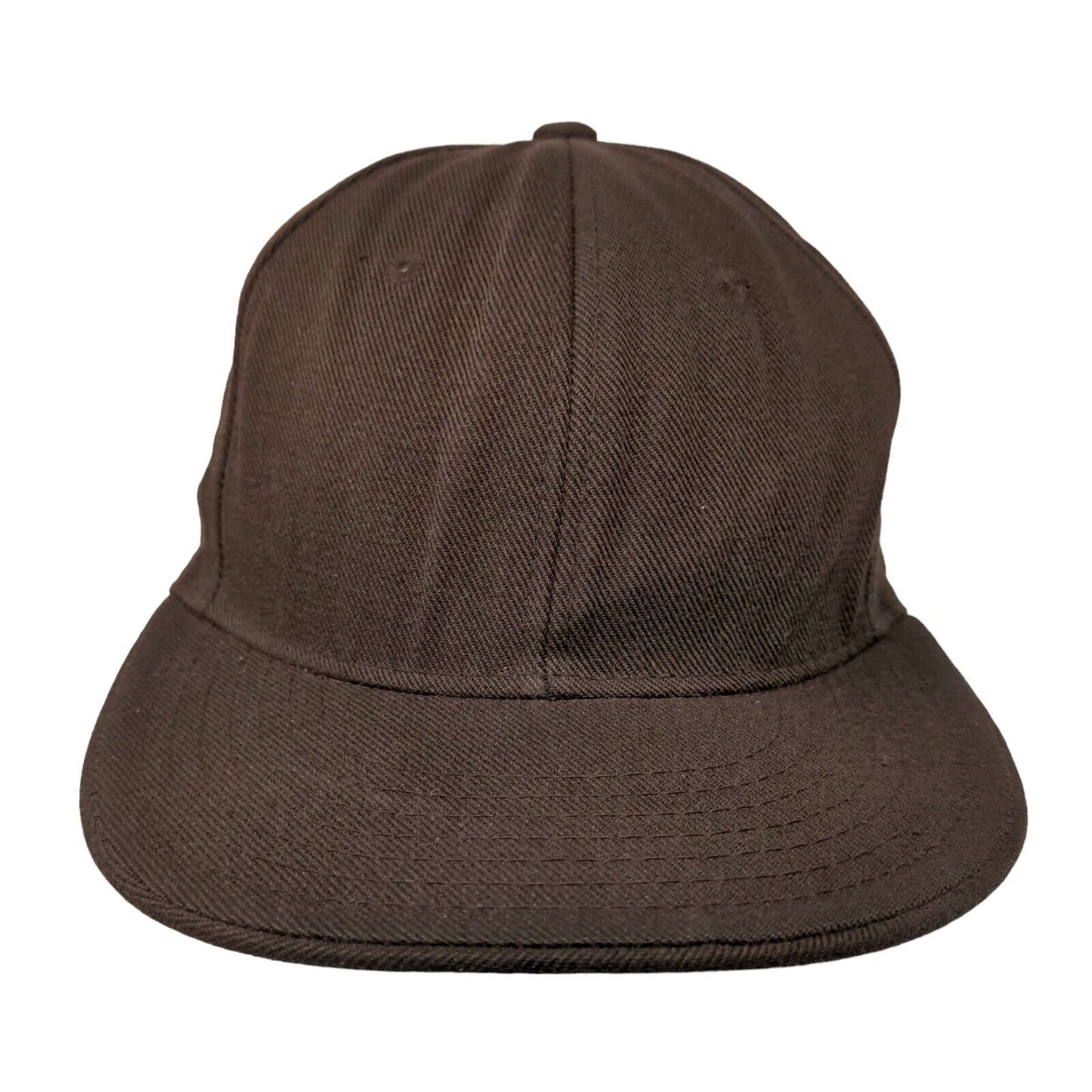 Hatco Fitted Hat Brown 7 1/4 Premium Original Fit 6 Panel Solid Blank