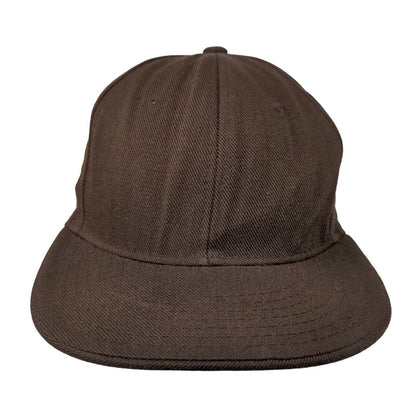 Hatco Fitted Hat Brown 7 1/4 Premium Original Fit 6 Panel Solid Blank