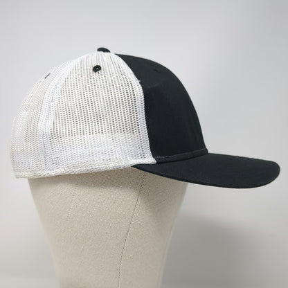 OTTO Trucker Hat Black White One Size C&B Trailers Logo Mesh Snapback 2-Tone