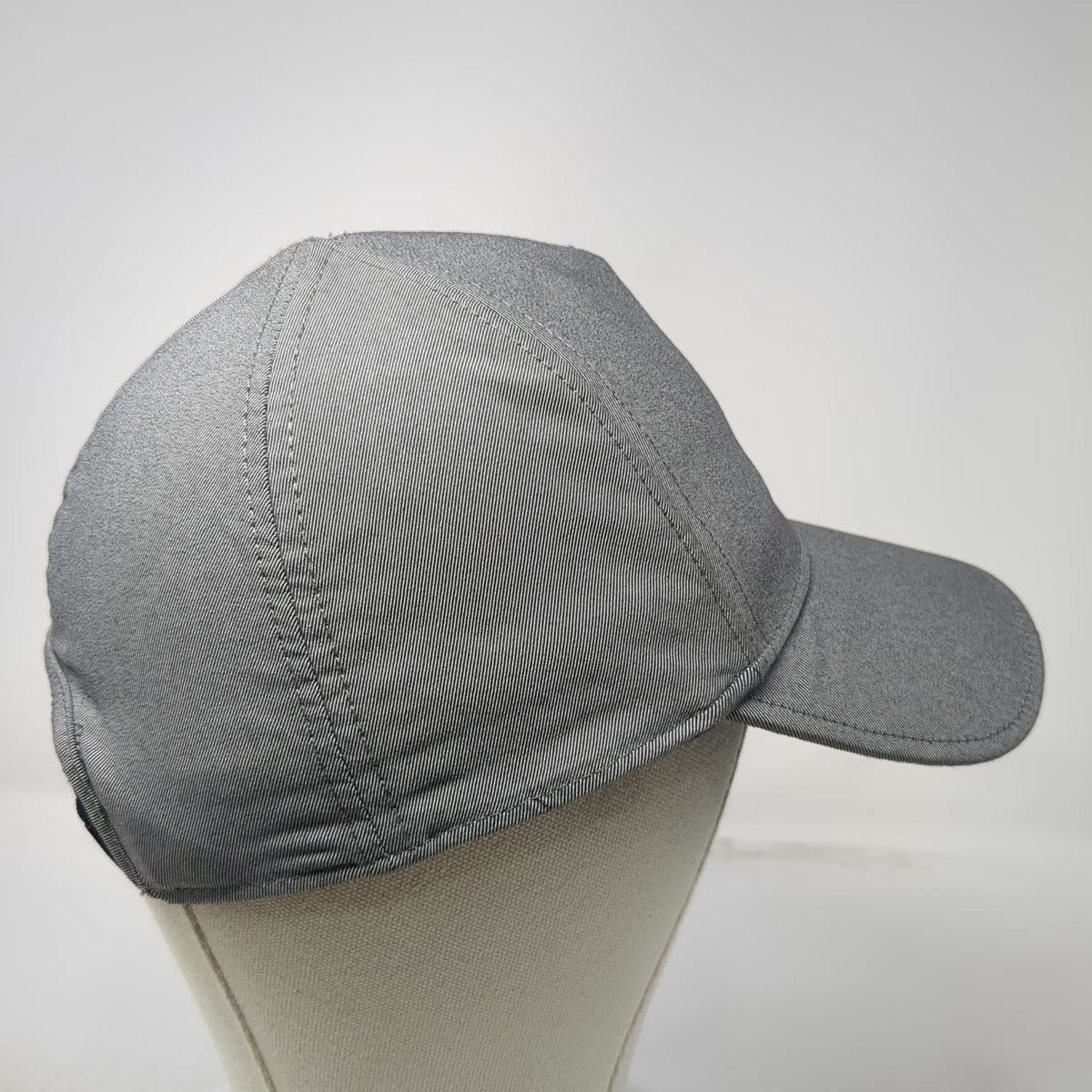Lululemon 5 Panel Gray One Size Strapback Nylon Spandex Athletic Running Hat