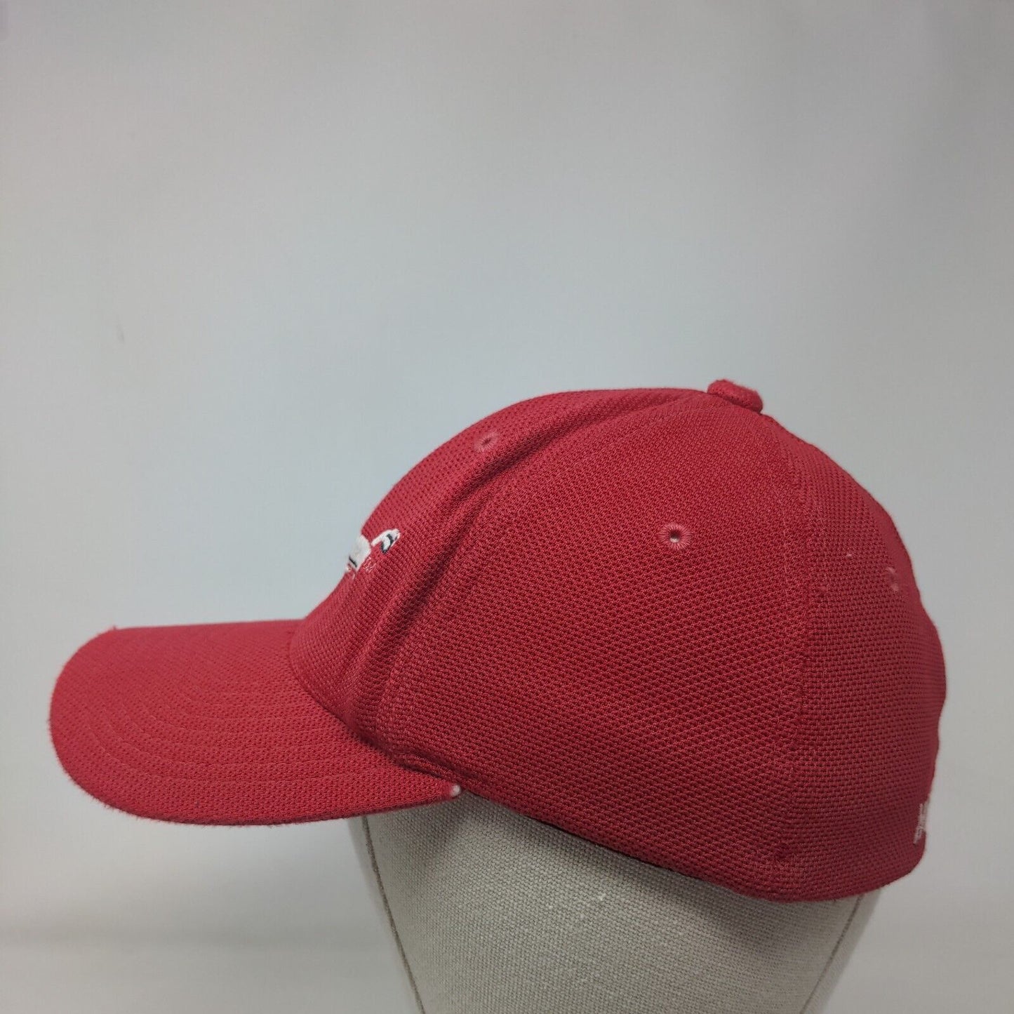 Hook & Hunt Fitted Hat Red One Size Embroidered Flexfit Yupoong