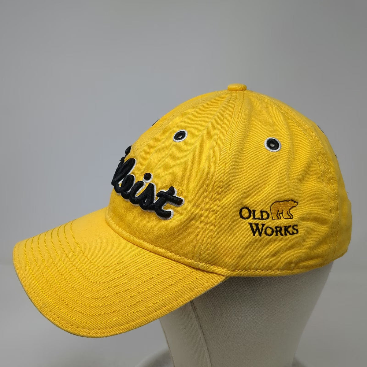 New Era Titleist Baseball Cap Yellow One Size Old Works Golf Hat Slideback