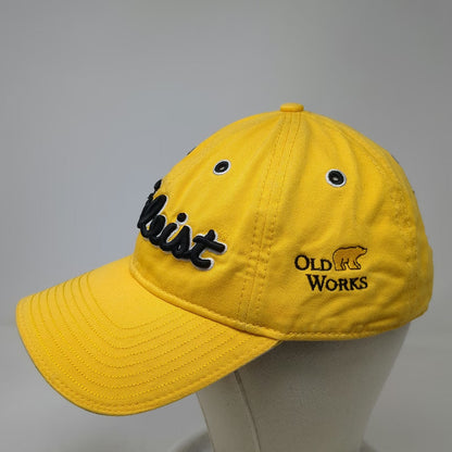 New Era Titleist Baseball Cap Yellow One Size Old Works Golf Hat Slideback