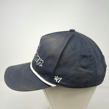 '47 Connecticut UConn Huskies NCAA 5 Panel Gray One Size Rope Snapback Hat Logo