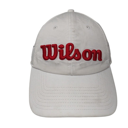 Wilson Slideback Golf Hat White OSFM Adjustable Embroidered Snapx 6 Panel