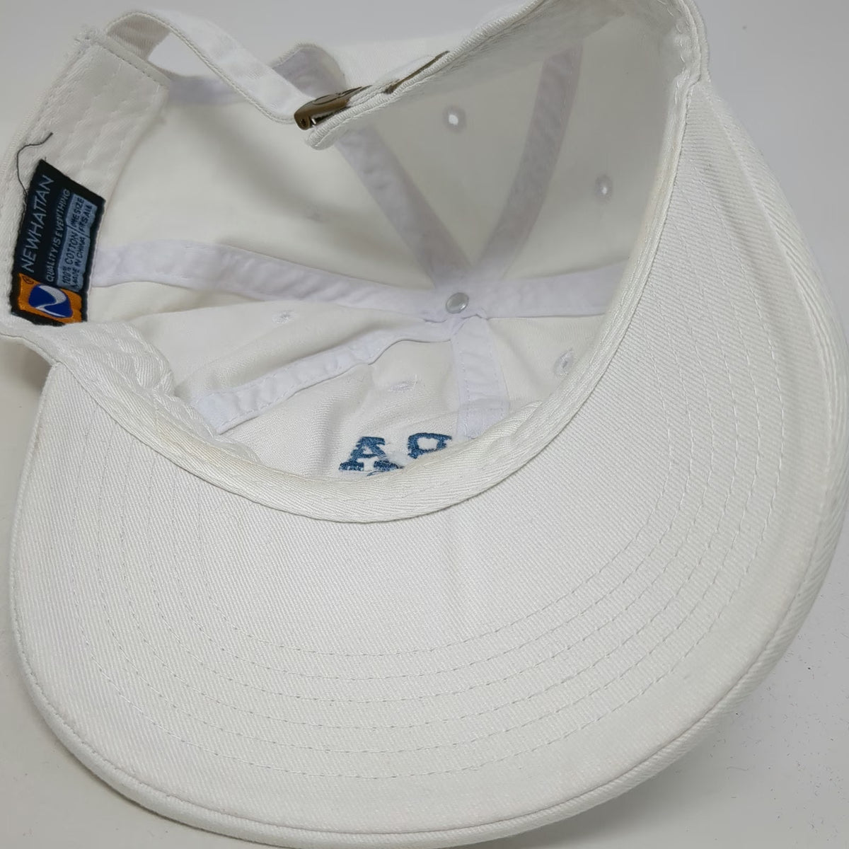 Newhattan Aruba Dutch Caribbean Baseball Cap White One Size Cotton Slideback Hat