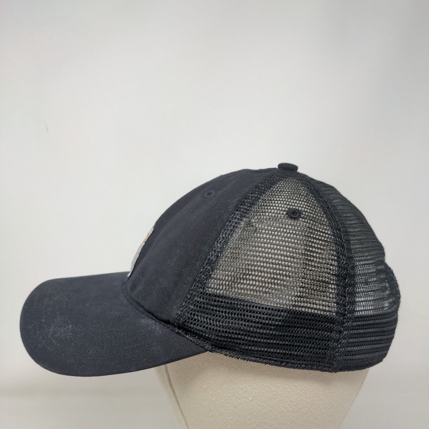 Carhartt Snapback Mesh Back Trucker Hat Black OSFA Adjustable 6 Panel
