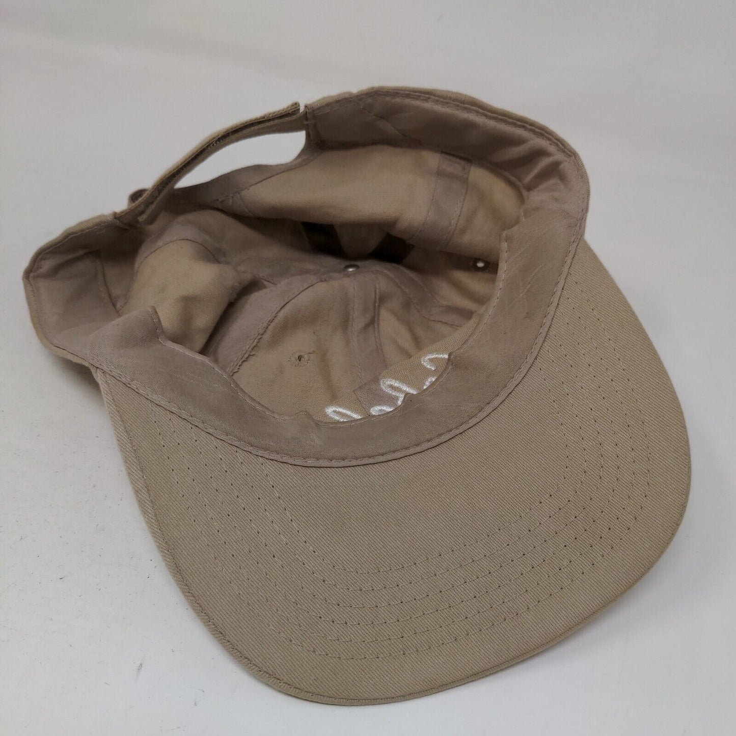 Cabela's Strapback Hat Brown Tan One Size Embroidered Adjustable Vented Holes