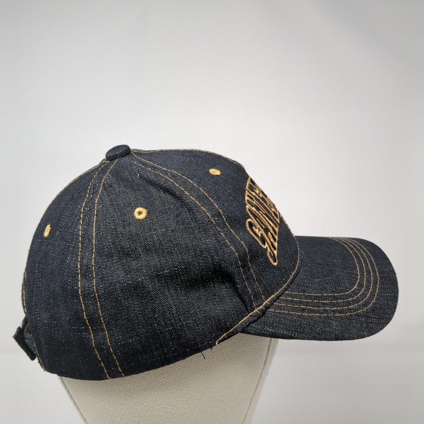 San Francisco SF Strapback Hat Blue One Size Adjustable Embroidered Lanza Cotton