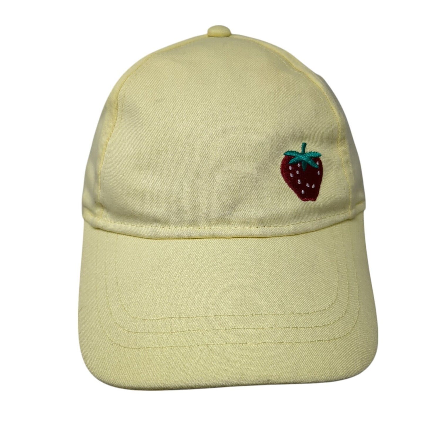 Strawberry Strapback Hat Yellow One Size Adjustable Embroidered Wonder Nation