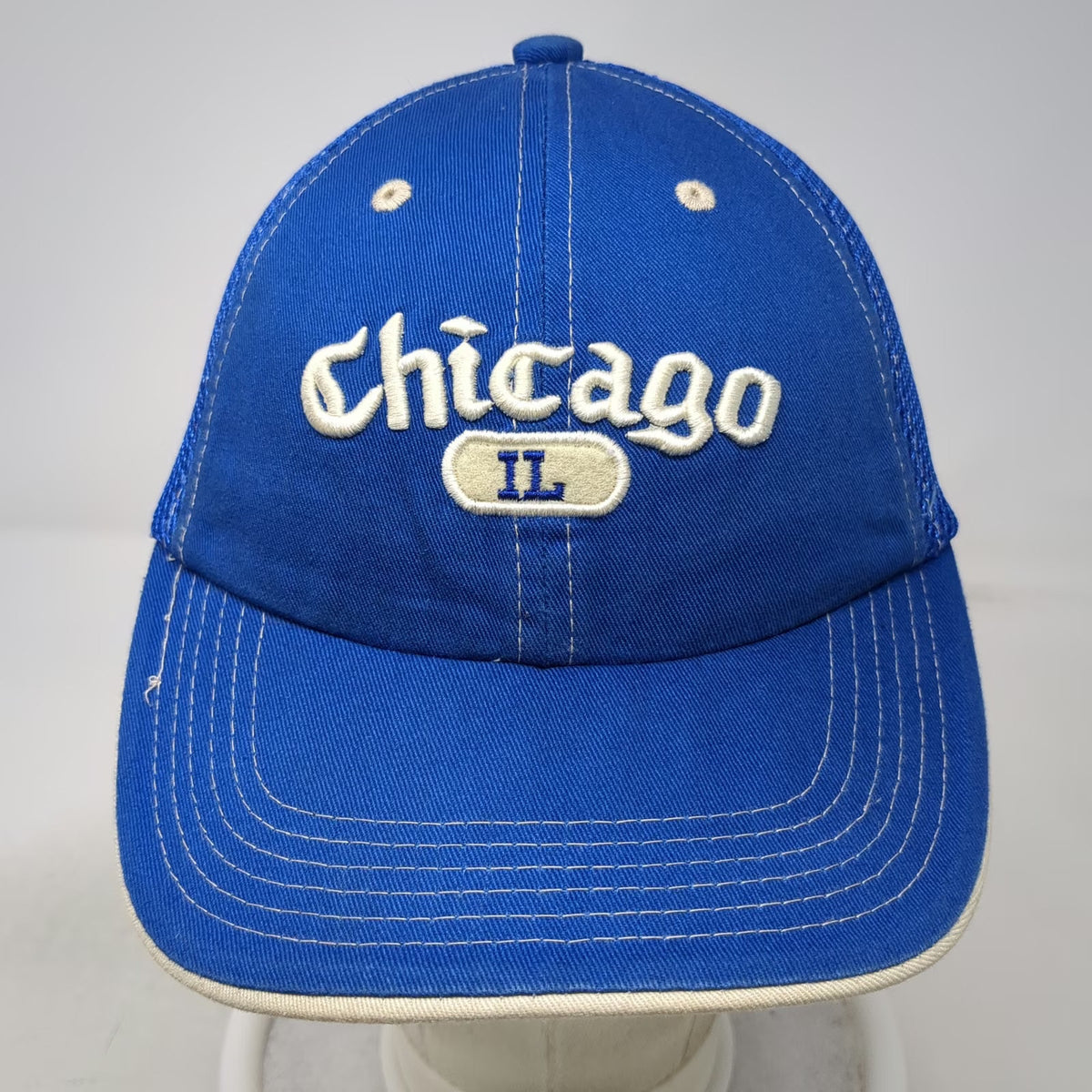 THVIS Baseball Cap Blue One Size Chicago IL Windy City Mesh Back Strapback Hat