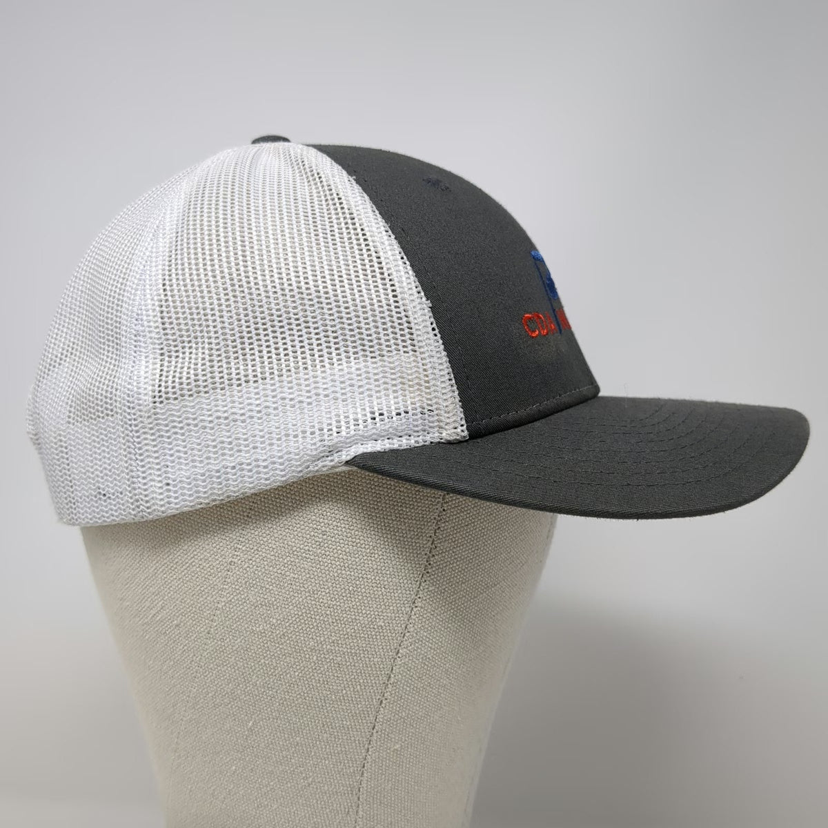 Richardson Trucker Hat Gray S CDA National Mesh Back Snapback 115 Small