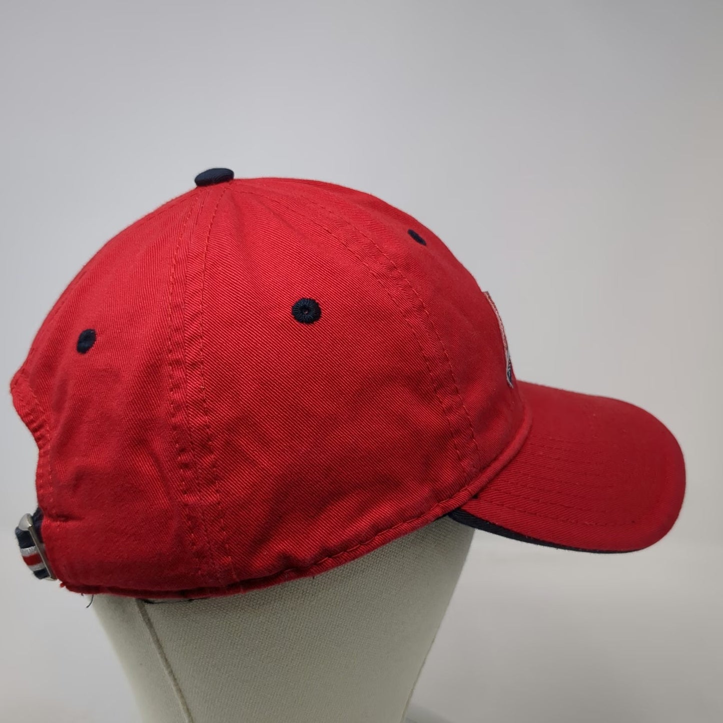 The Game Budweiser American Flag Baseball Cap Red Blue One Size Hat Slideback