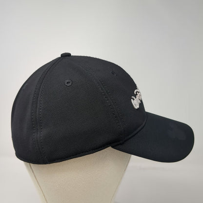 Walt Disney World Black Baseball Cap One Size Hat Stretch Fit 1971 Mickey White