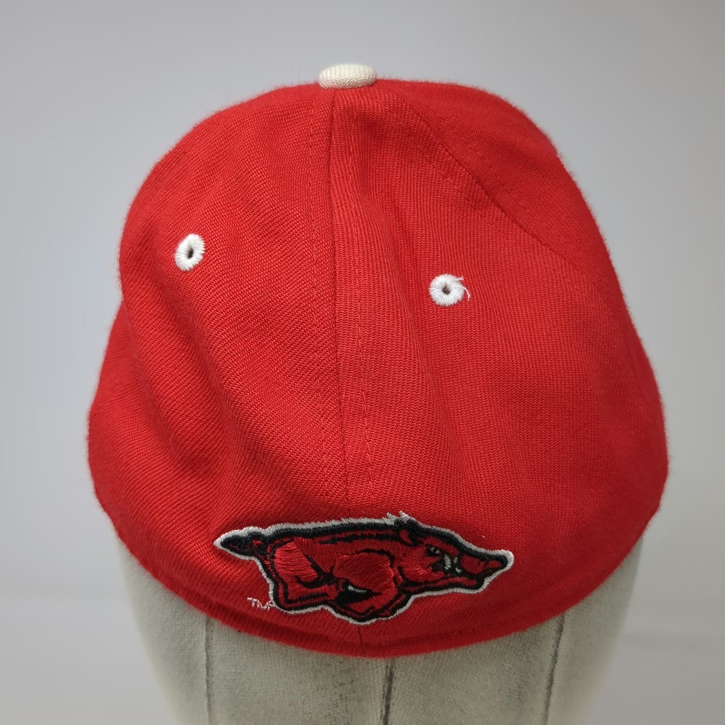 Arkansas Razorbacks NCAA New Era Red Hat 6 3/4 Wool Blend Running Hog Logo Fit