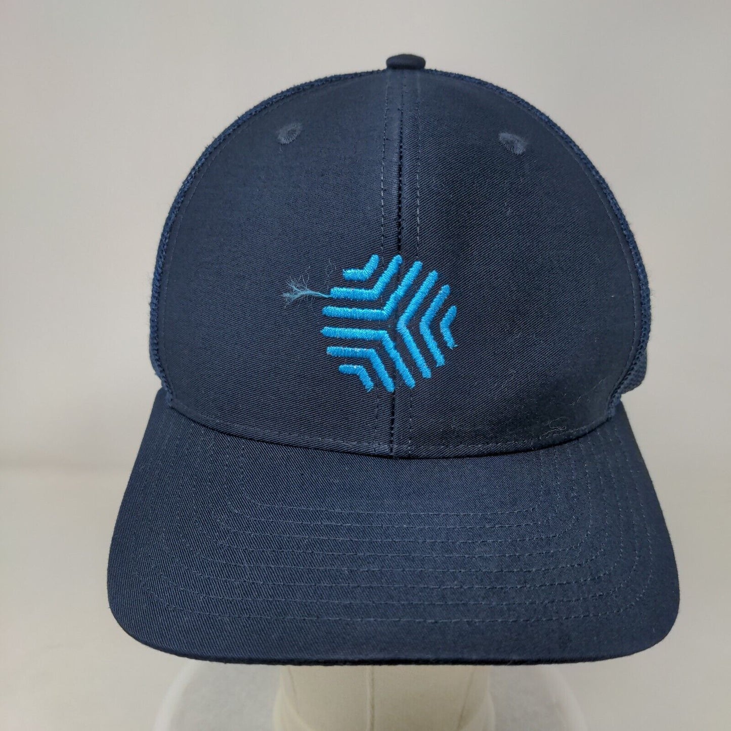 Richardson Snapback Trucker Hat Blue One Size Adjustable Embroidered Mesh Back