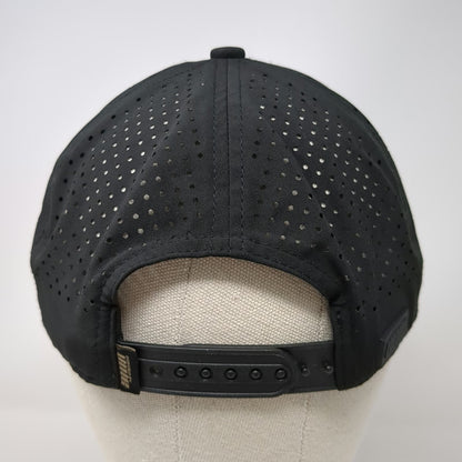 UNIE Trucker Hat Black OSFM Laser Perforated Rope Snapback Performance Logo Cap