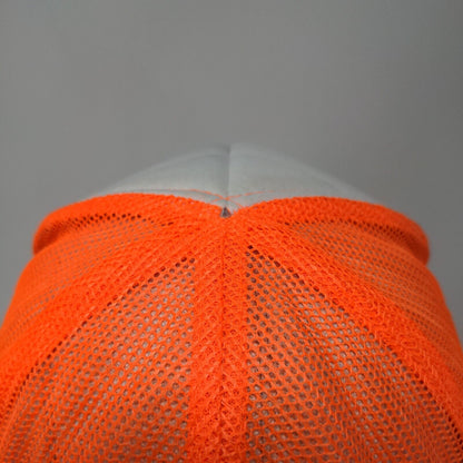 Three Two Eight Snapback Mesh Back Rope Trucker Hat Orange OSFM Otto