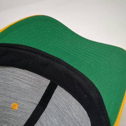 Tonkin Caterpillar Snapback Black Yellow Hat One Size Green Underbrim Machines