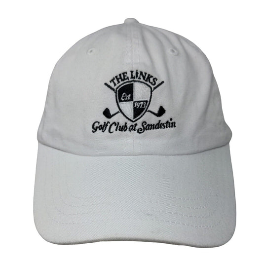 American Dry Goods Mens Slideback Hat White OSFA Embroidered Sandestin Golf Club