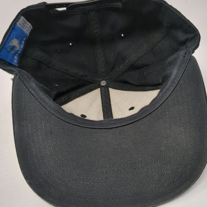 The Salty Plank Co. Snapback Hat Black One Size Flat Brim Wool Blend Salty Patch