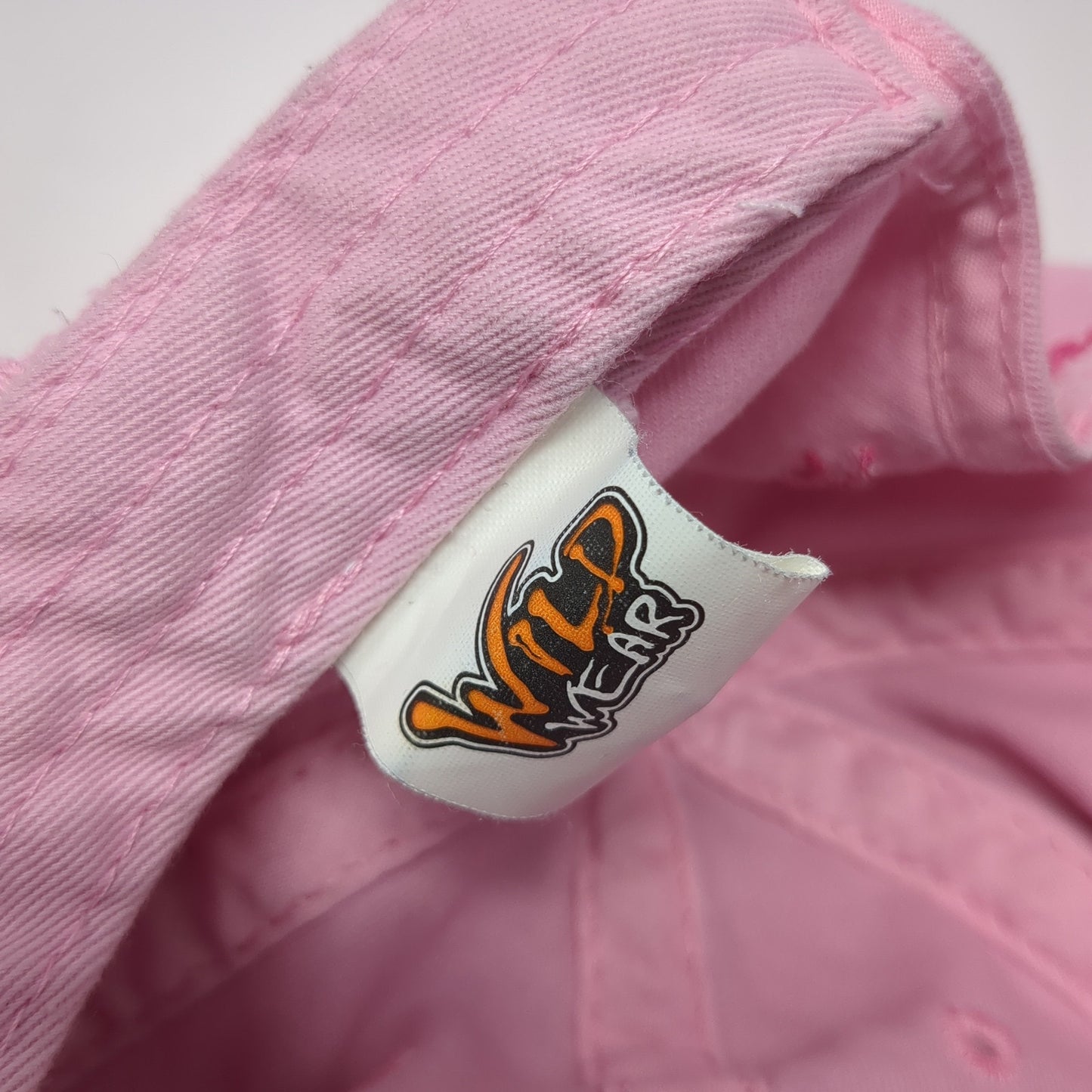 Pink Ribbon Hope Cancer Awareness Baseball Cap Pink OS Distressed Wild Wear