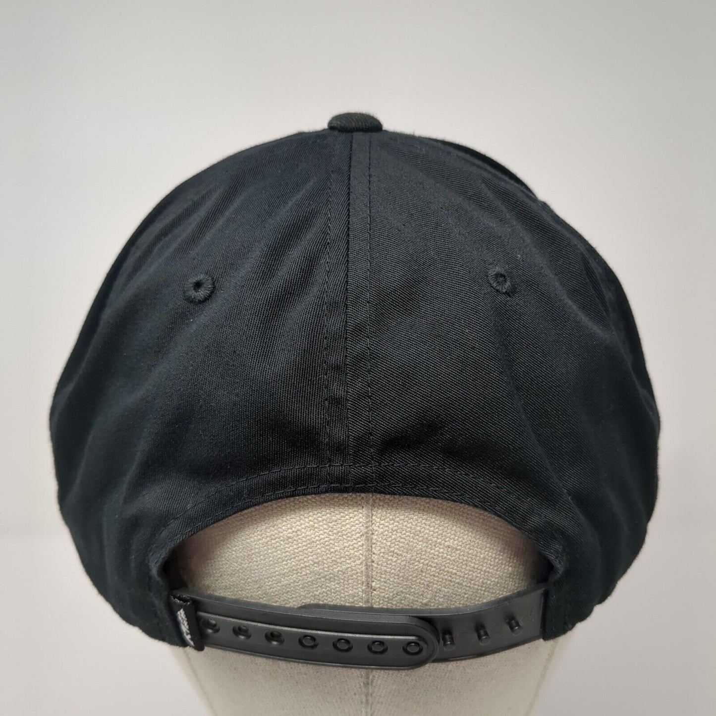 Fly Racing Snapback Hat Black One Size Adjustable Vented Holes 6 Panel