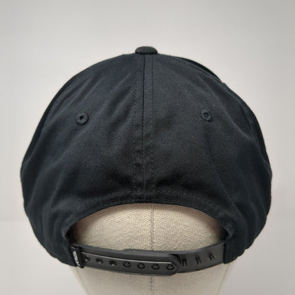 Fly Racing Snapback Hat Black One Size Adjustable Vented Holes 6 Panel