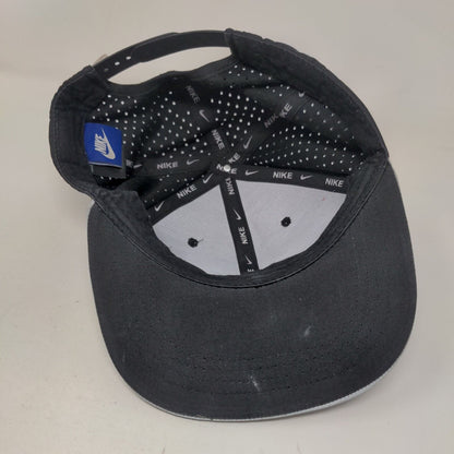 Nike Snapback Hat Black One Size Adjustable Breathable Mesh Swoosh Logo