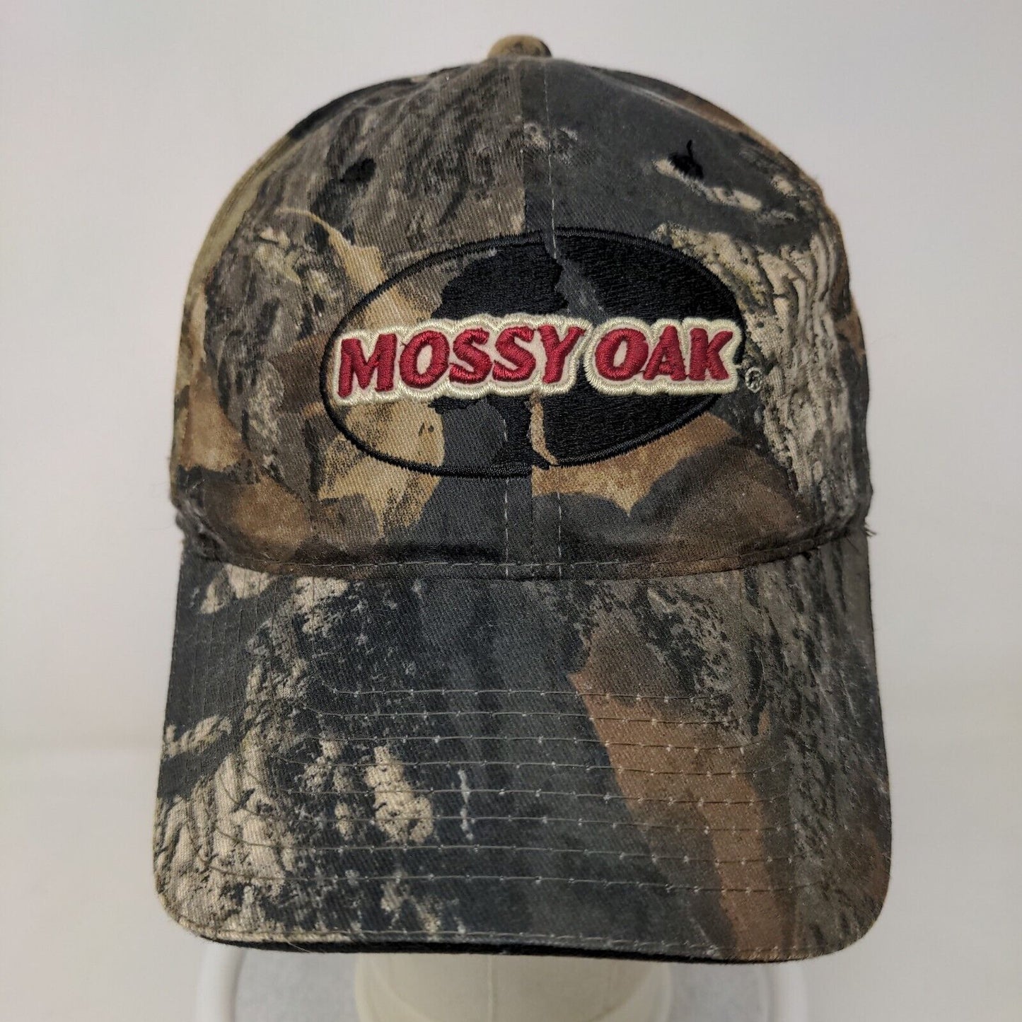 Mossy Oak Men's Slideback Camo Hat Embroidered Spell Out Logo