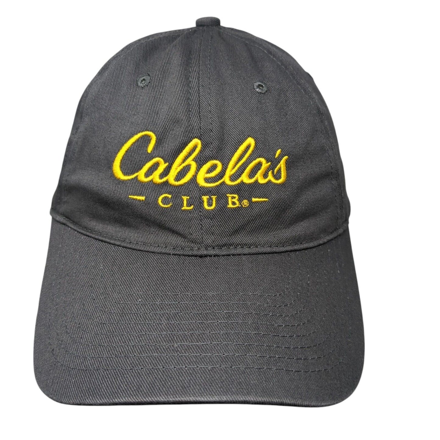 Cabela's Club Slideback Hat Solid Gray OSFM Adjustable Embroidered