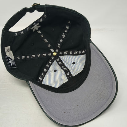 Adidas Baseball Cap Black OSFM Trefoil Logo Slideback Cotton Twill 6 Panel Hat