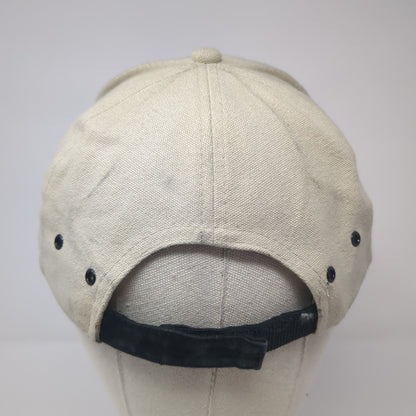 Jim Beam Strapback Hat Beige One Size Adjustable Colorblock Vent Holes