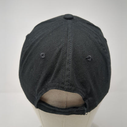 George Strapback Hat Black One Size Adjustable Vented Holes 6 Panel Blank
