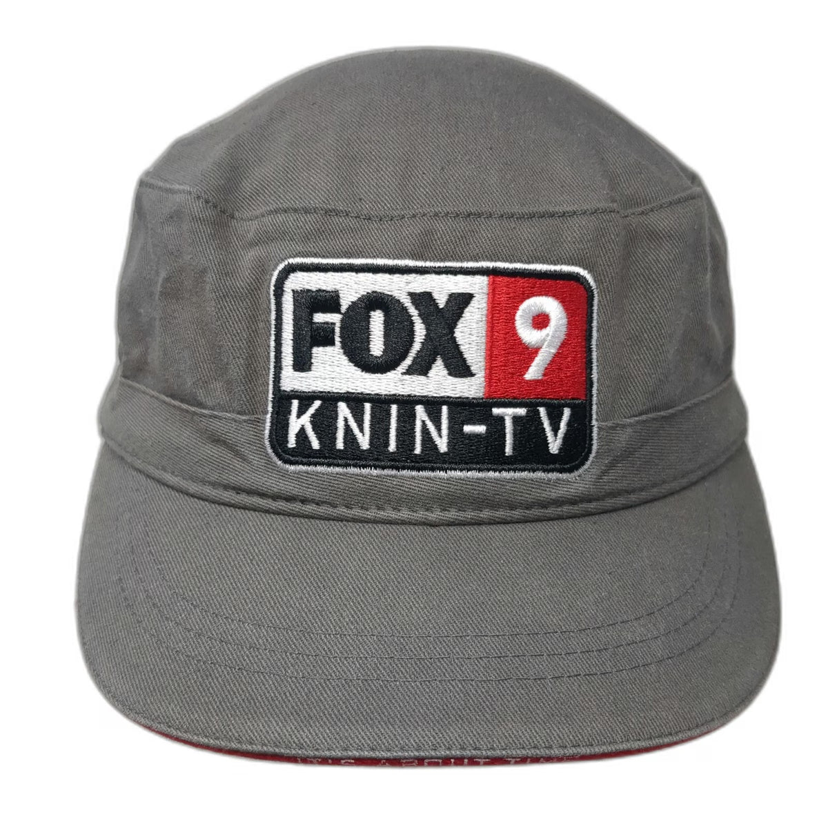 vie Army Cap Gray One Size Fox 9 KNIN-TV Media Strapback Cotton News Station Hat