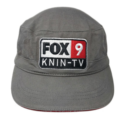 vie Army Cap Gray One Size Fox 9 KNIN-TV Media Strapback Cotton News Station Hat