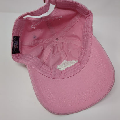 Ste Chapelle Slideback Hat Pink OSFA Adjustable Embroidered Cap America