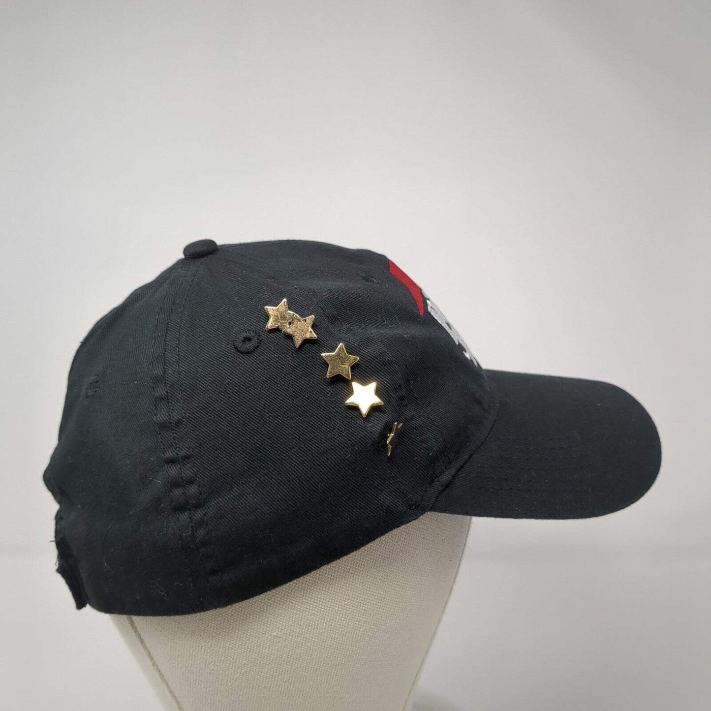Pizza Hut Baseball Cap Black One Size Adjustable Employee Crew Studded Stars