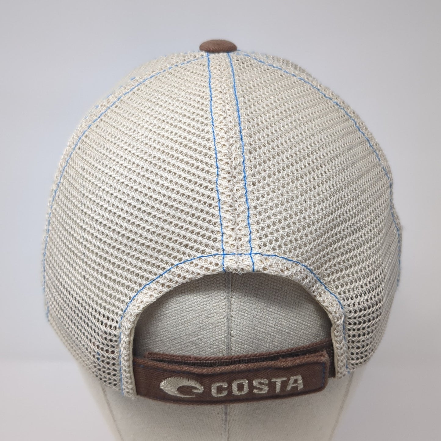 F3t Fly Fishing Trucker Hat Brown One Size Adjustable Mesh Back Costa Del Mar