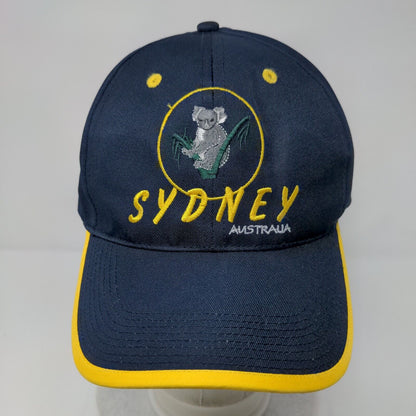 Sydney Australia Koala Snapback Hat Blue OSFA Embroidered Yellow Trim
