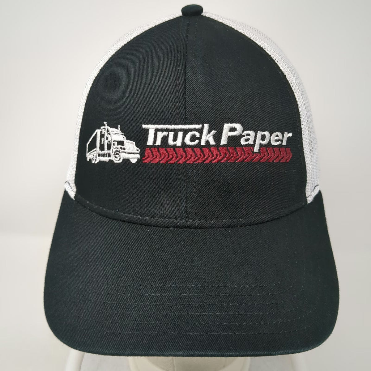 Trucker Hat Black One Size Truck Paper Logo Semi Truck Mesh Snapback Adjustable