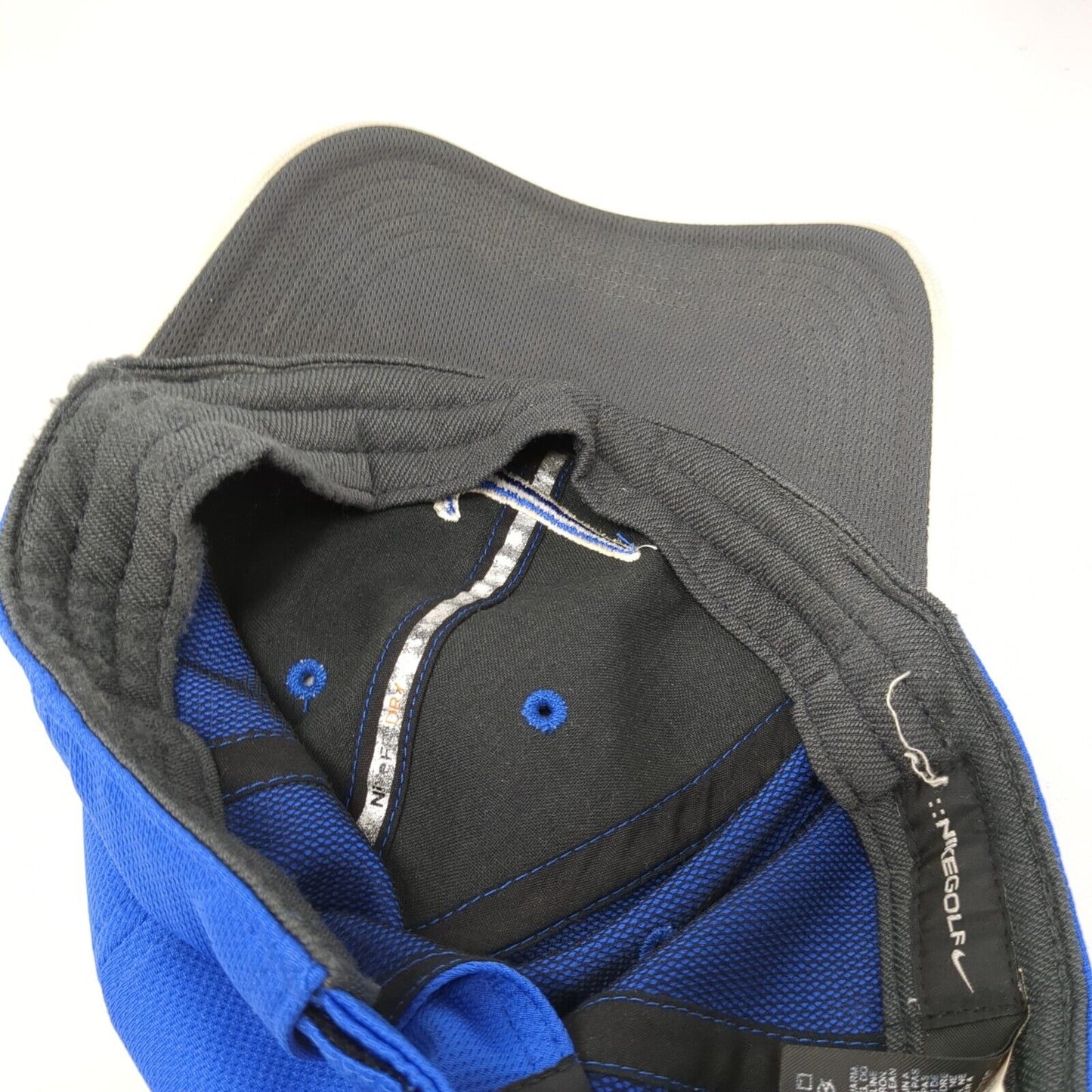 Nike Strapback Golf Hat Blue One Size Adjustable Embroidered 6 Panel Polyester