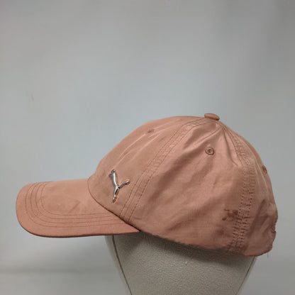 PUMA Slideback Hat Pink OSFA Adjustable Embroidered Logo Vented Holes 6 Panel