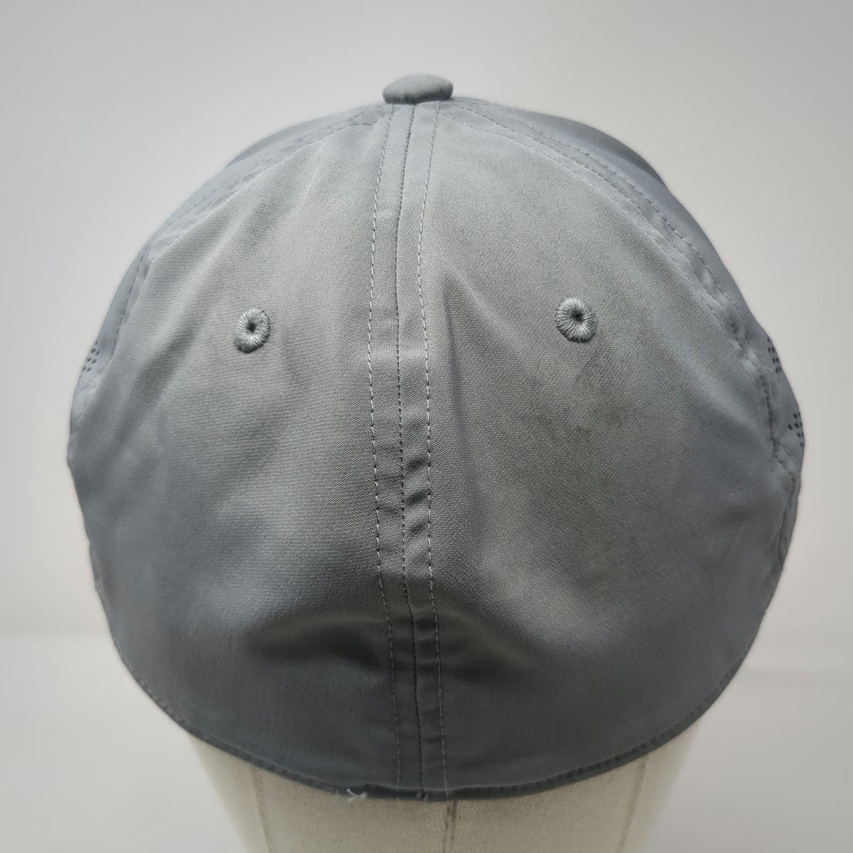 Adidas Baseball Cap Gray XL Aeroready Perforated Performance Polyester Tech Hat