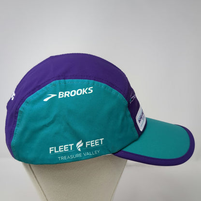 Fleet Feet 5 Panel Purple One Size Boise Greenbelt Relays Brooks Strapback Hat